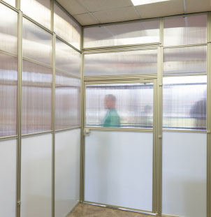 Temporary Walls for hospital equipment