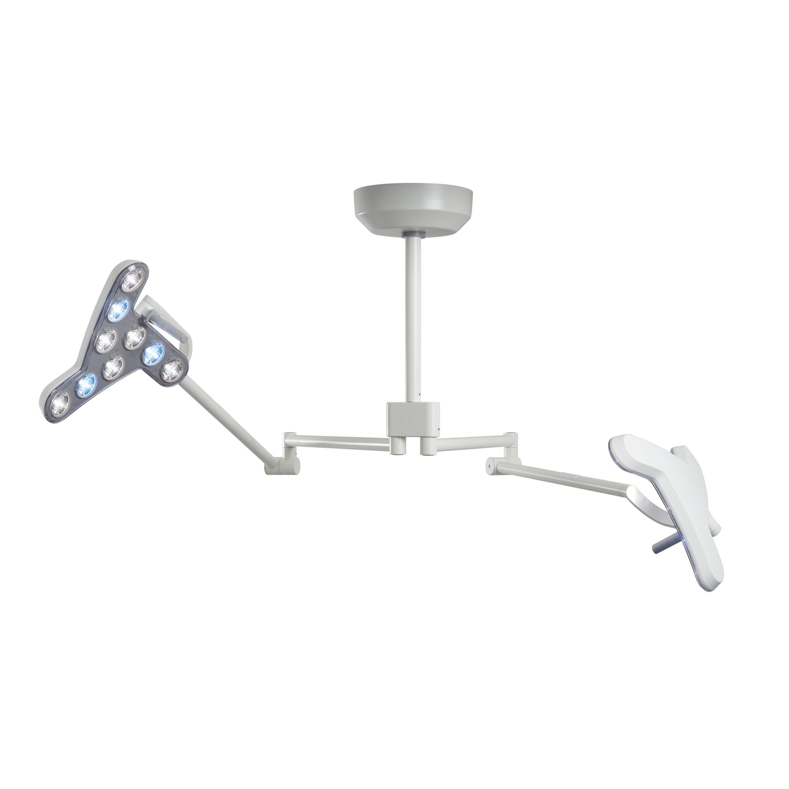 Triango Led Minor Procedure Light Dual Head, Dimming, Ceiling Mount Minor Procedure Light Dual Head - Hospital Equipment