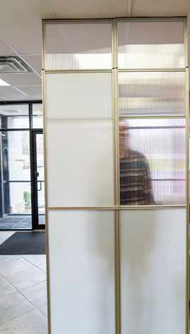 Temporary Walls for hospital equipment