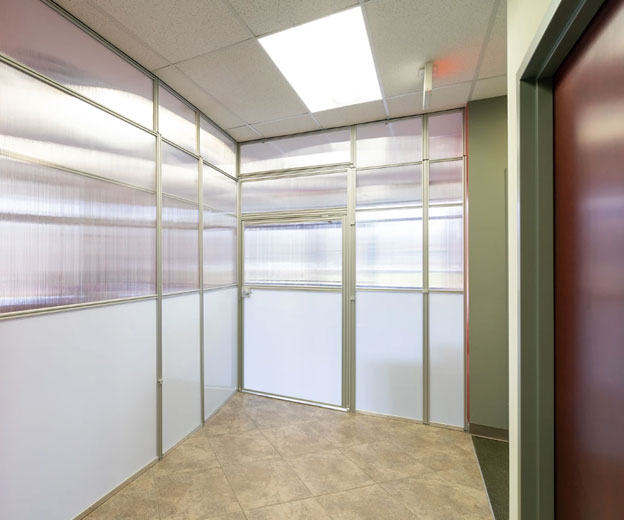 Temporary Walls for hospital equipment